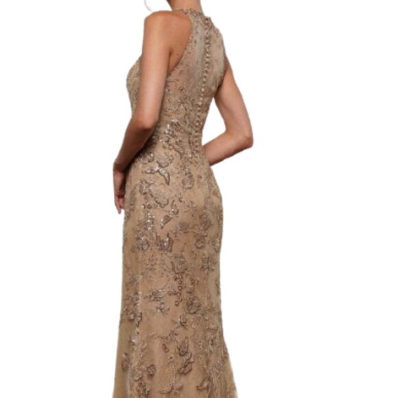 NWT Rina Di Montella RD3247 Embroidered Prom Dress Black Size 4 - Picture 3 of 6